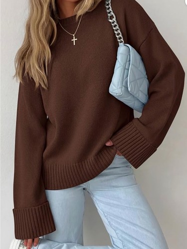 Women oversized brown - oversized,