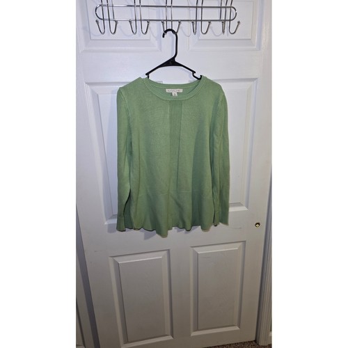 Emaline green ribbed - green, crew