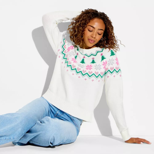 Women holiday fair isle - women's,